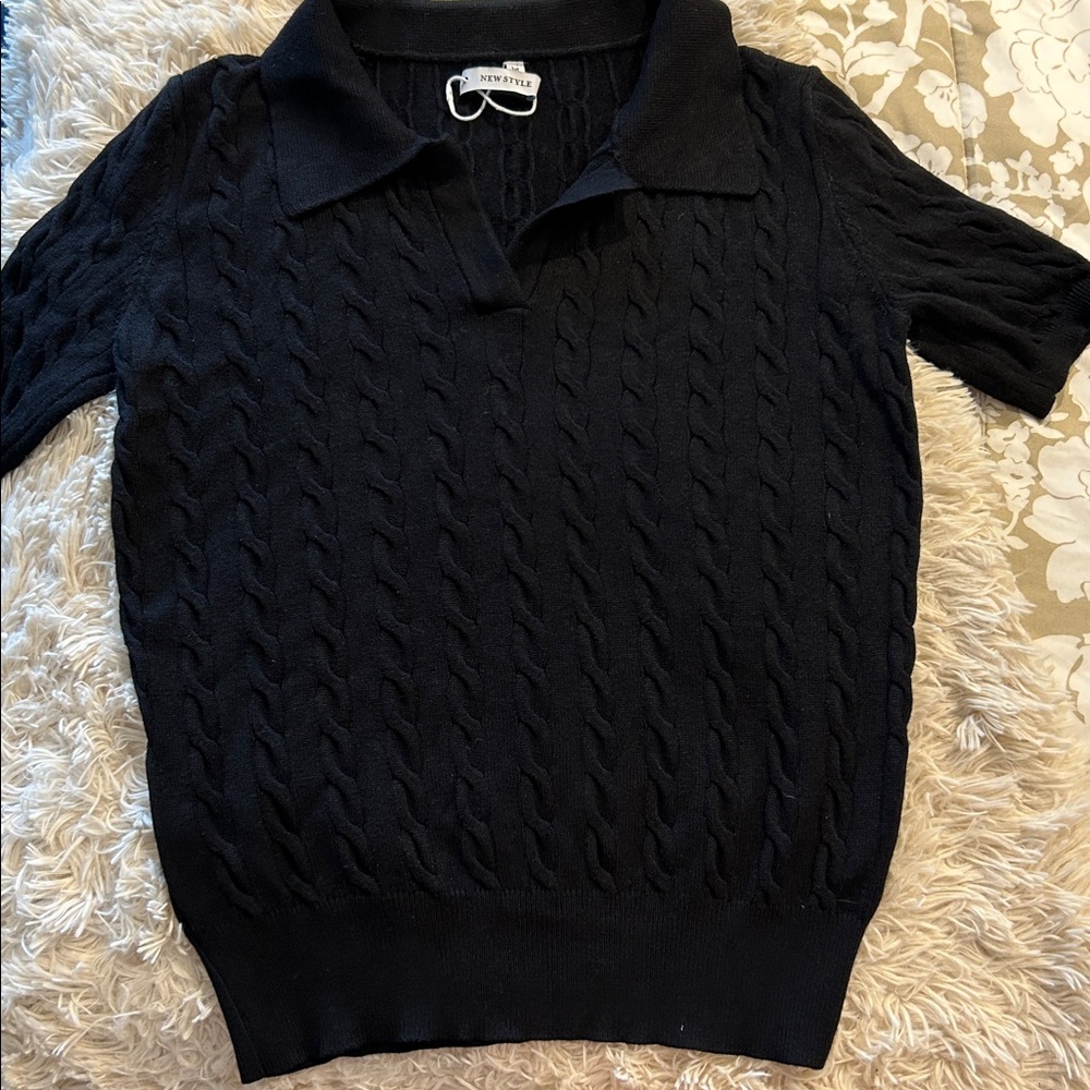 Black V-Neck Sweater